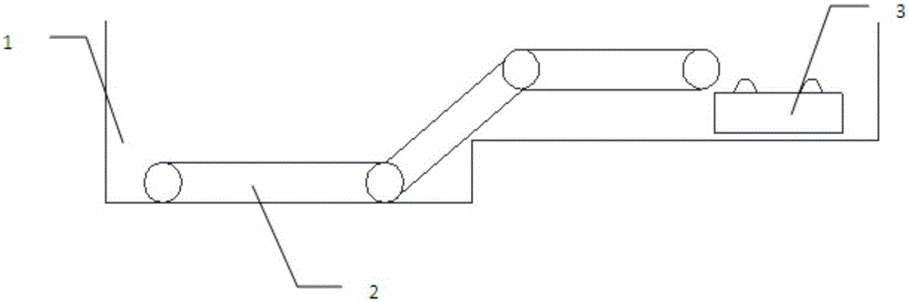 Material collecting device of flame cutting machine