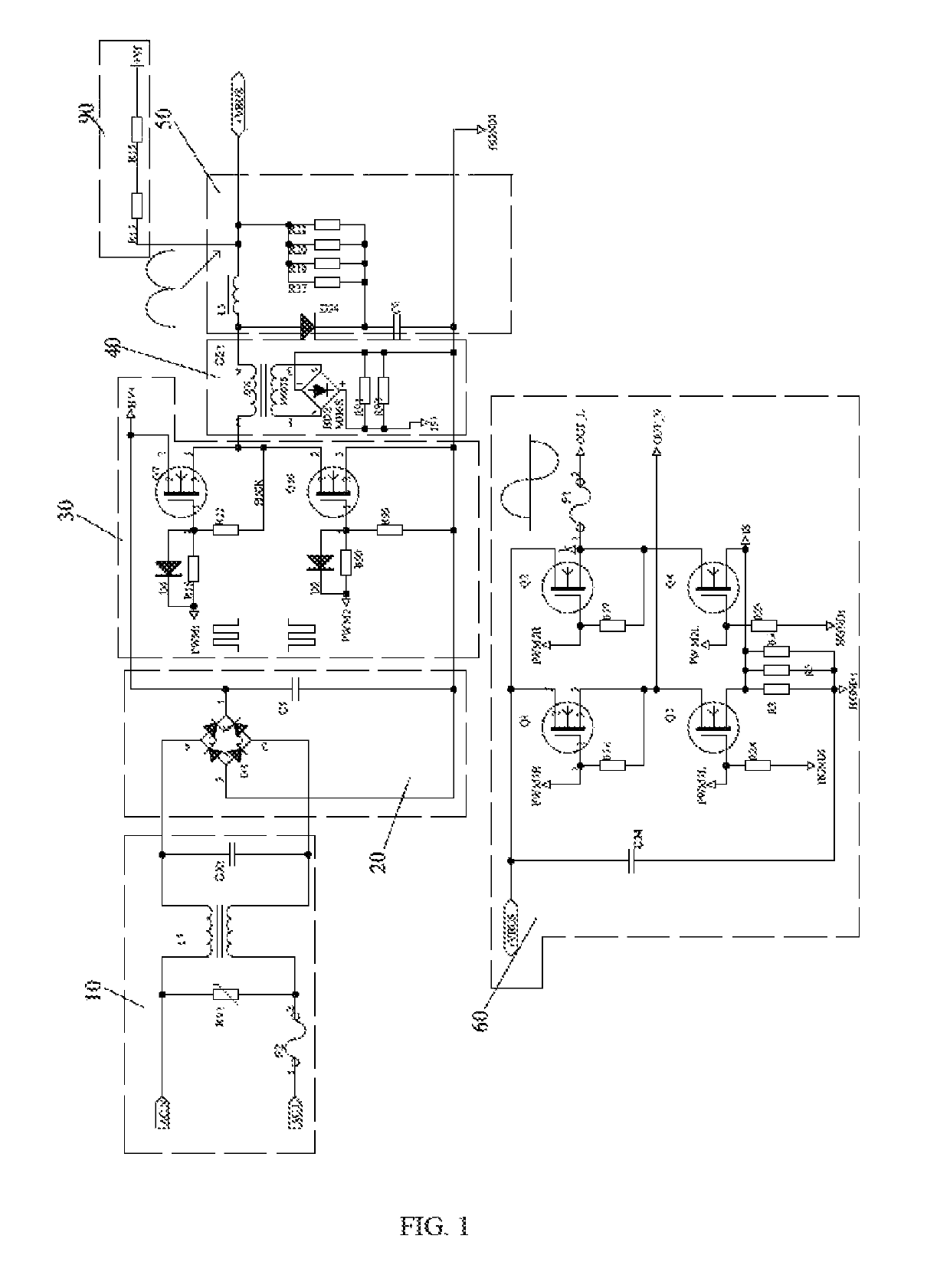 Voltage converter without electrolytic capacitor