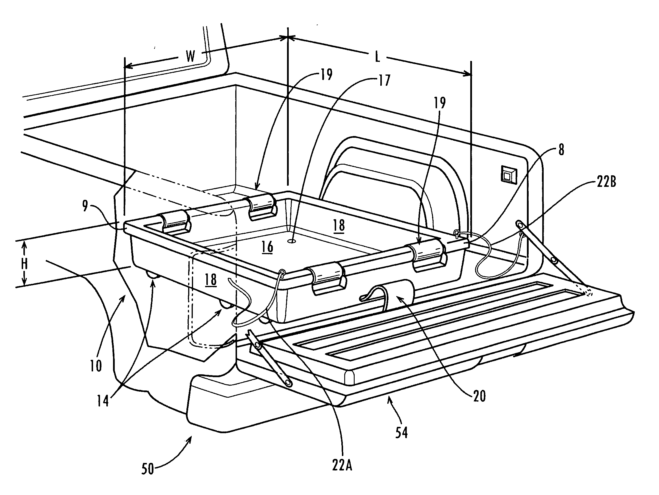 Cargo carriage for a pickup truck