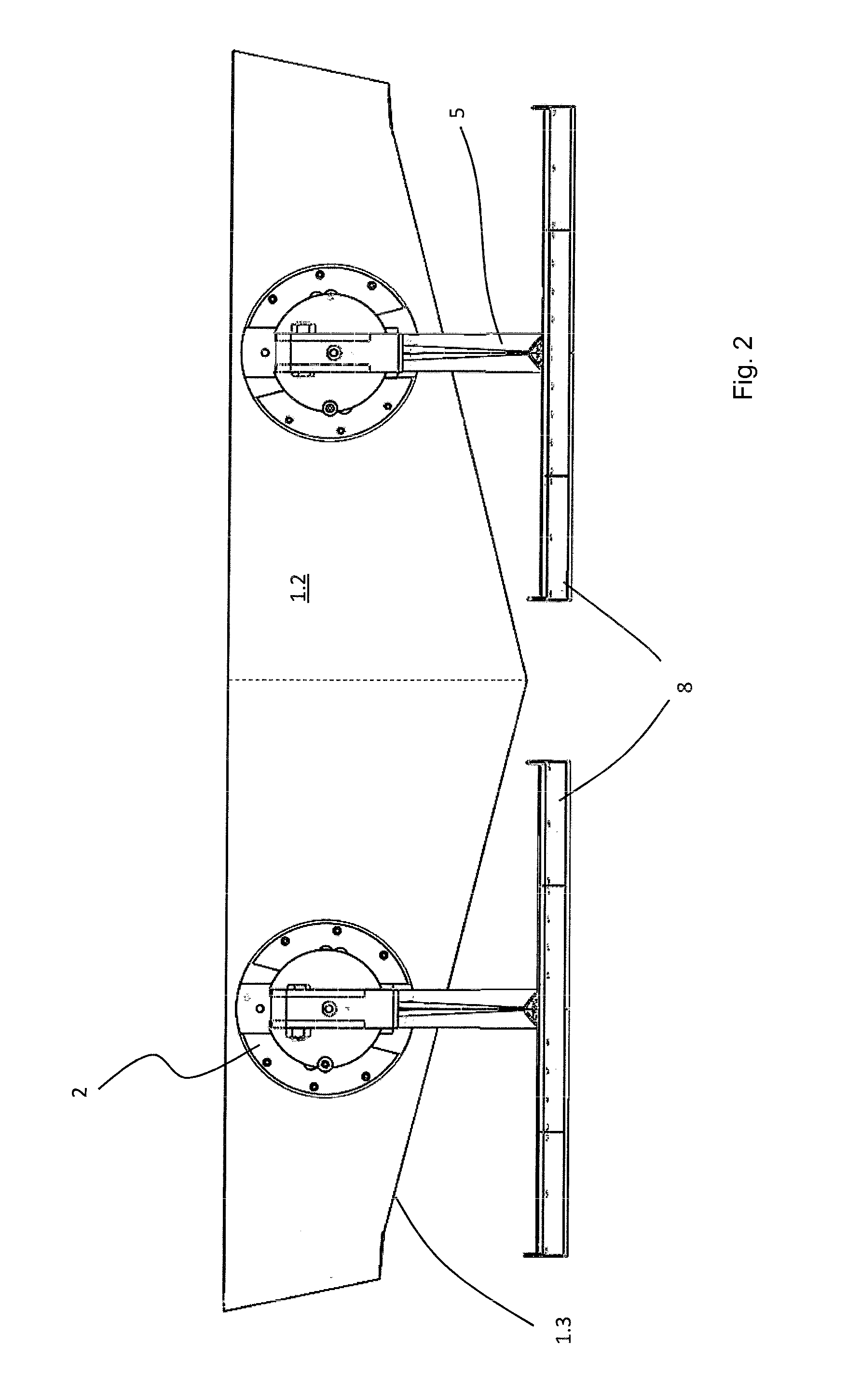 Trim stabilizer device having adjustable foil for speed boats