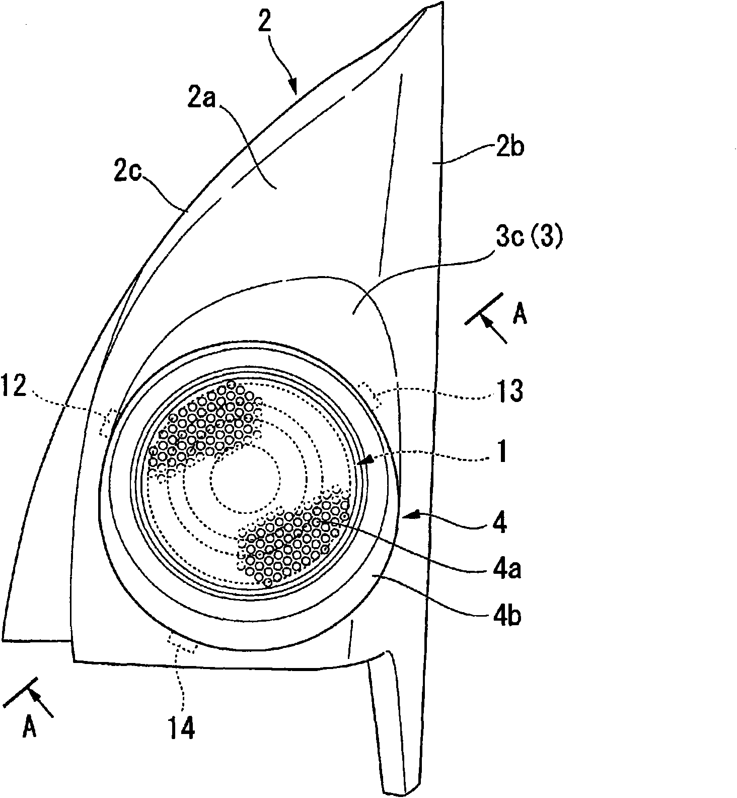 Loudspeaker mounting structure