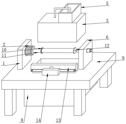 Surface derusting device for processing tubular mechanical parts