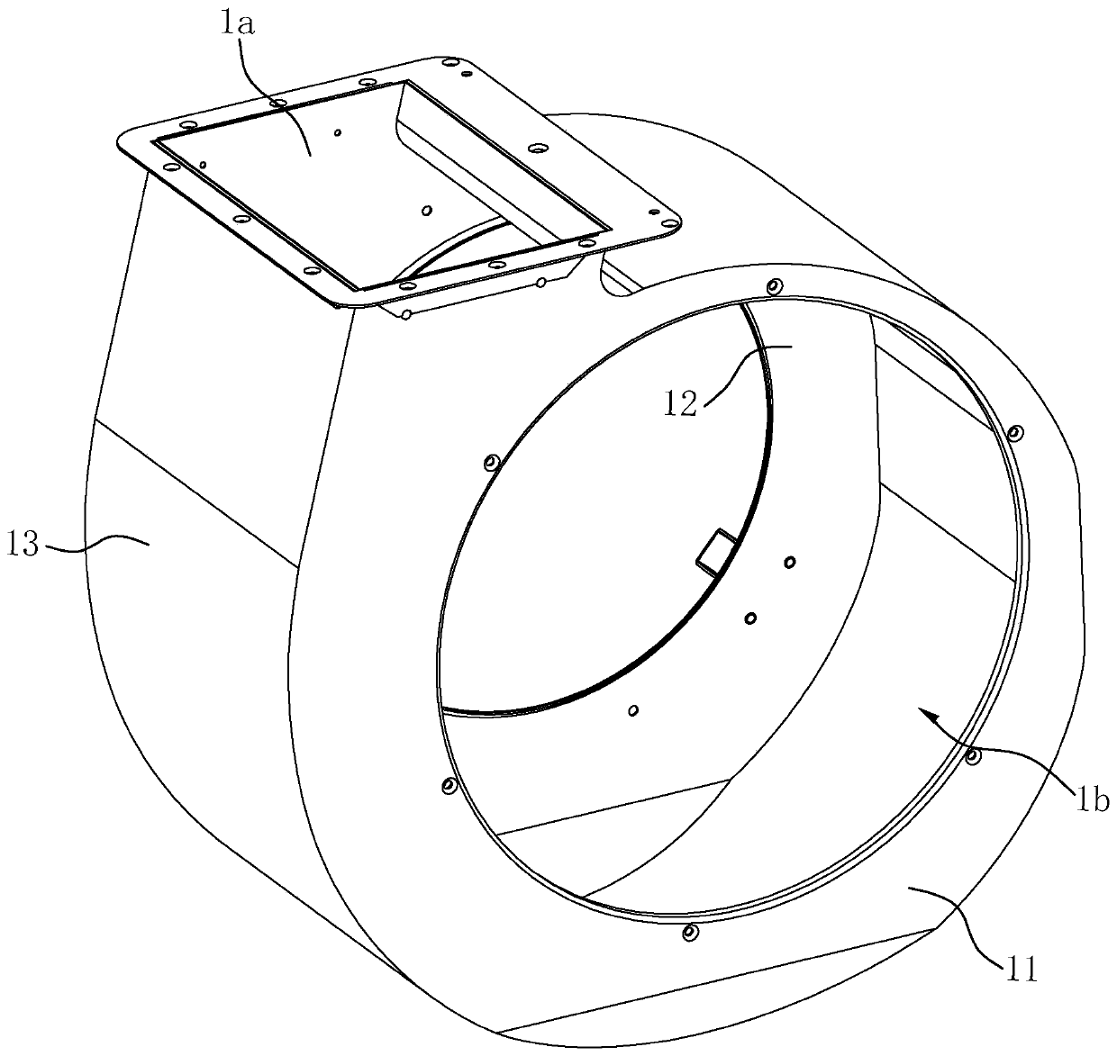 Centrifugal fan volute