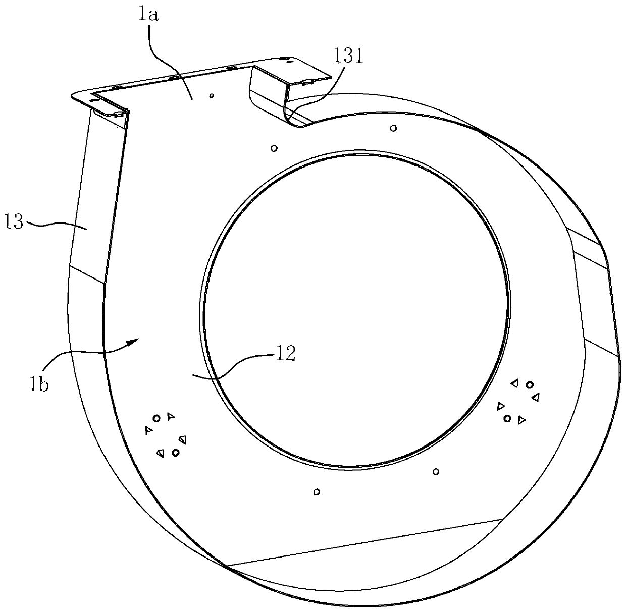 Centrifugal fan volute