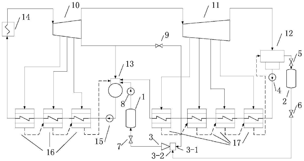 System and method for adjusting flexibility of coal-fired unit using water supplementing tanks