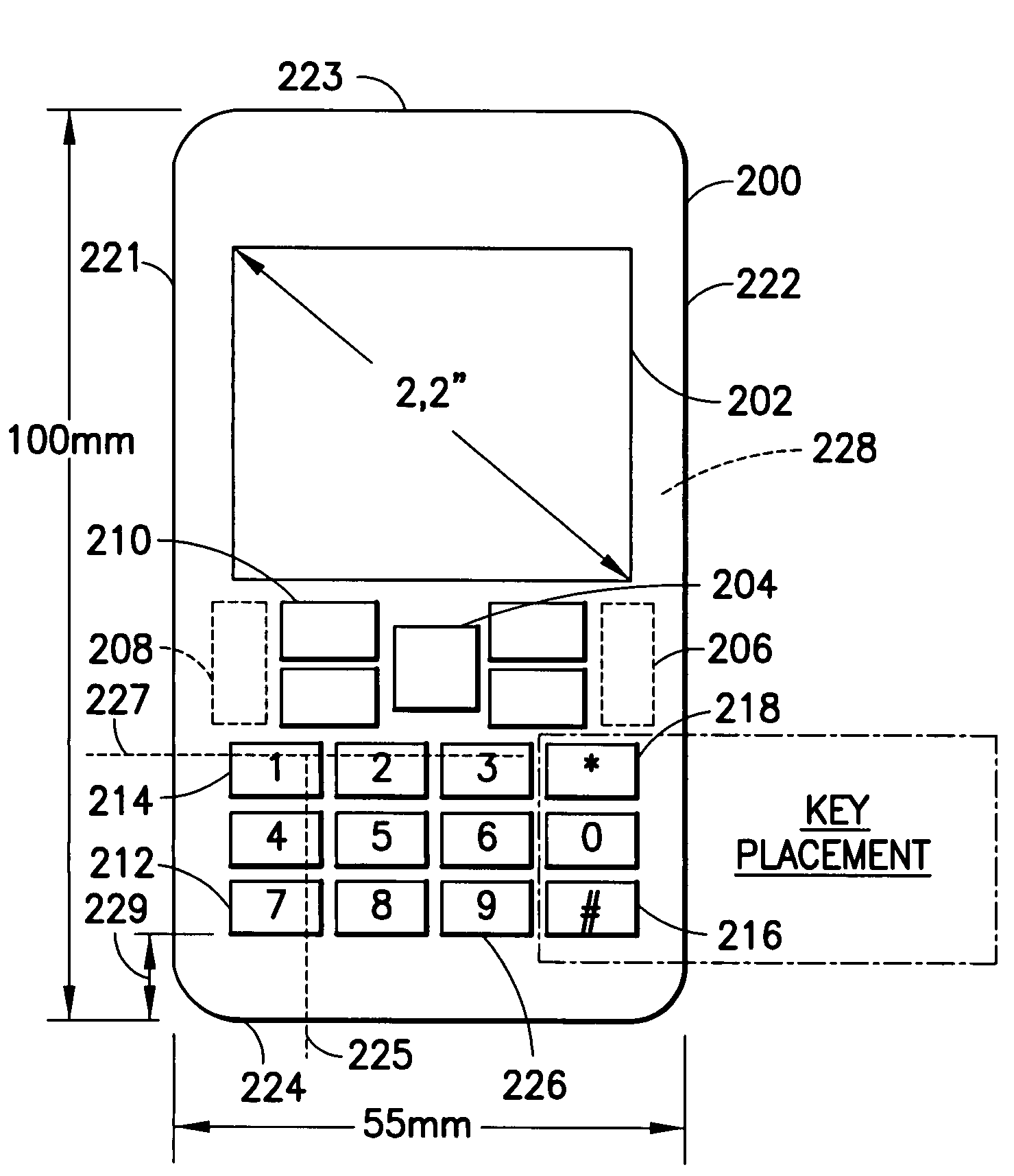 Four column keypad