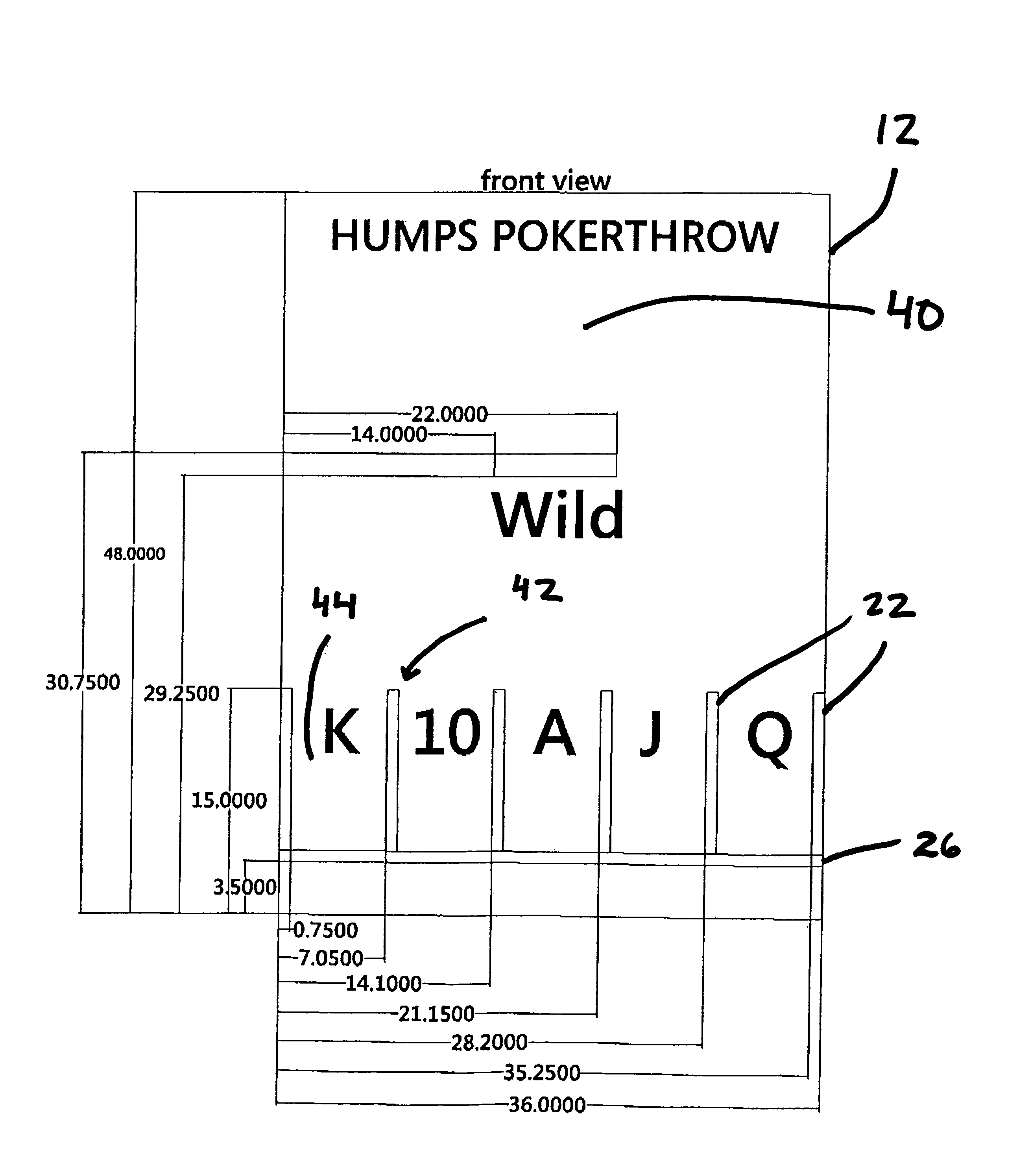 Method and apparatus for poker bag toss game