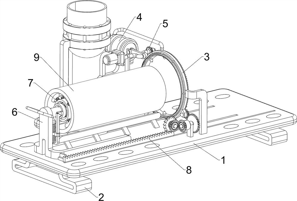 Anti-corrosion coating spraying equipment for exhaust gas emission pipeline