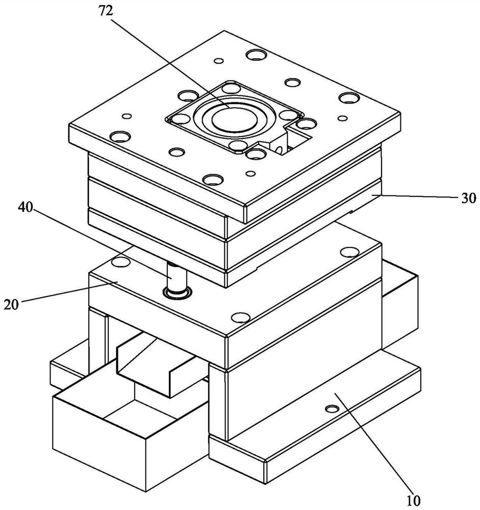 Polymer soft package lithium battery aluminum plastic film shell punching and trimming die