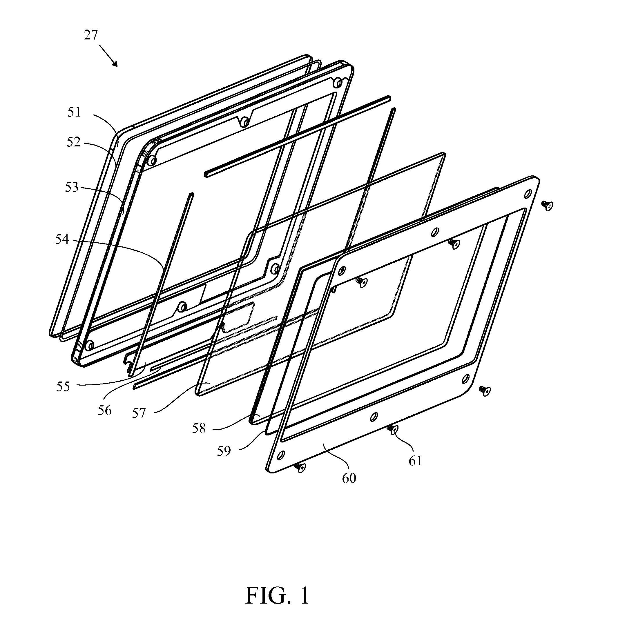 Touchscreen with a light modulator