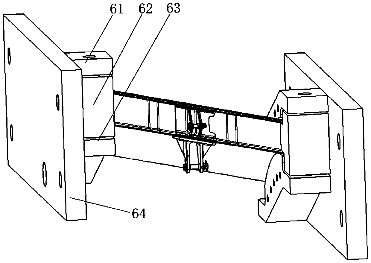 Fatigue test device for outer front flap and joint test piece