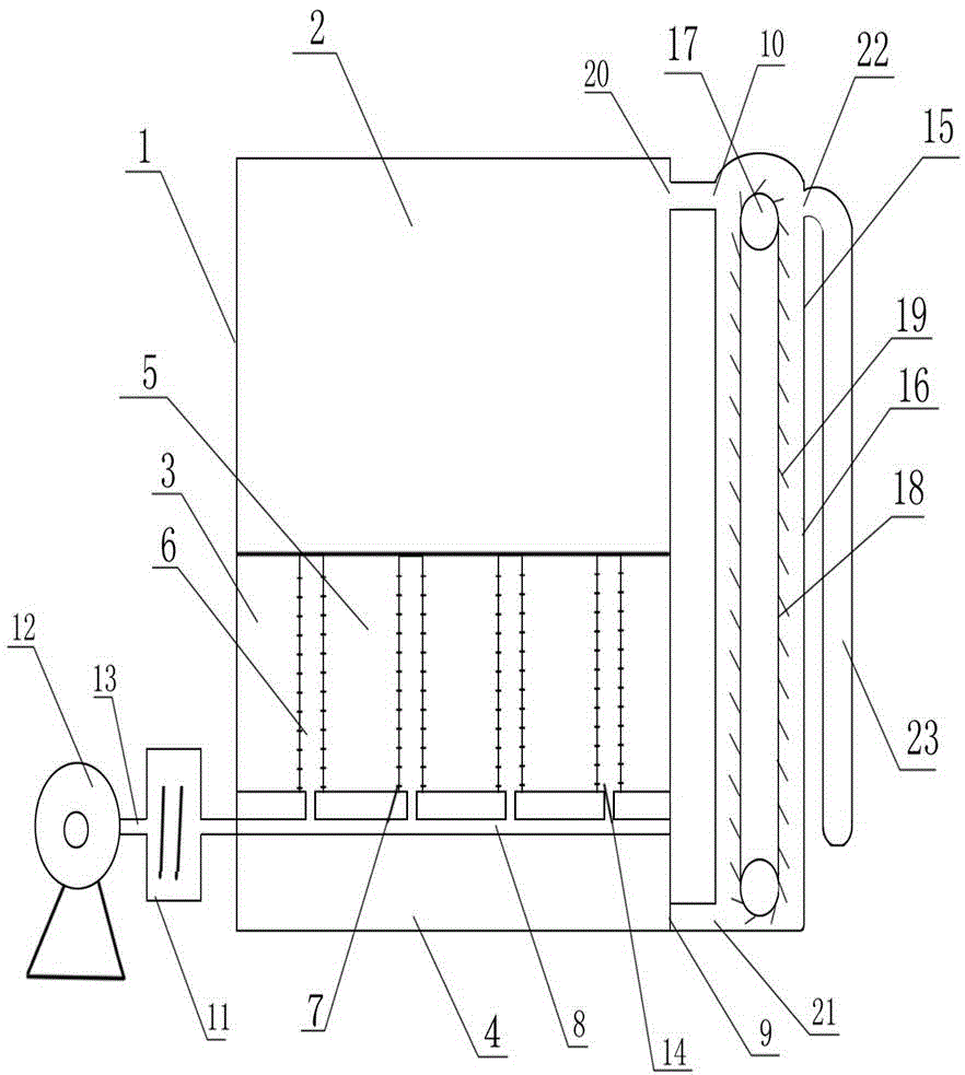 Unhulled rice drying device