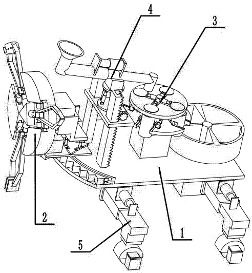 Automatic road garbage cleaning vehicle