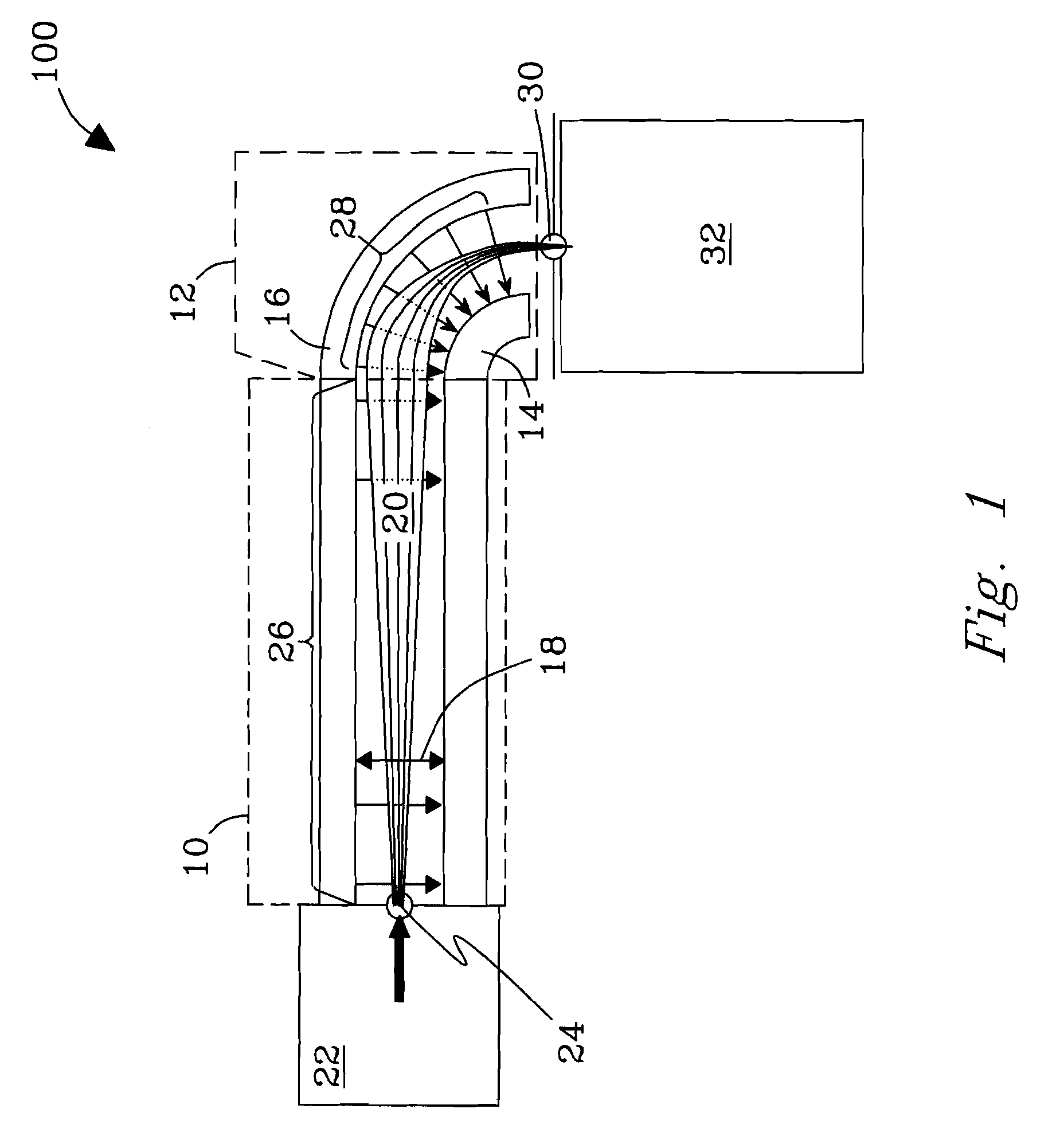 Hooked differential mobility spectrometry apparatus and method therefore