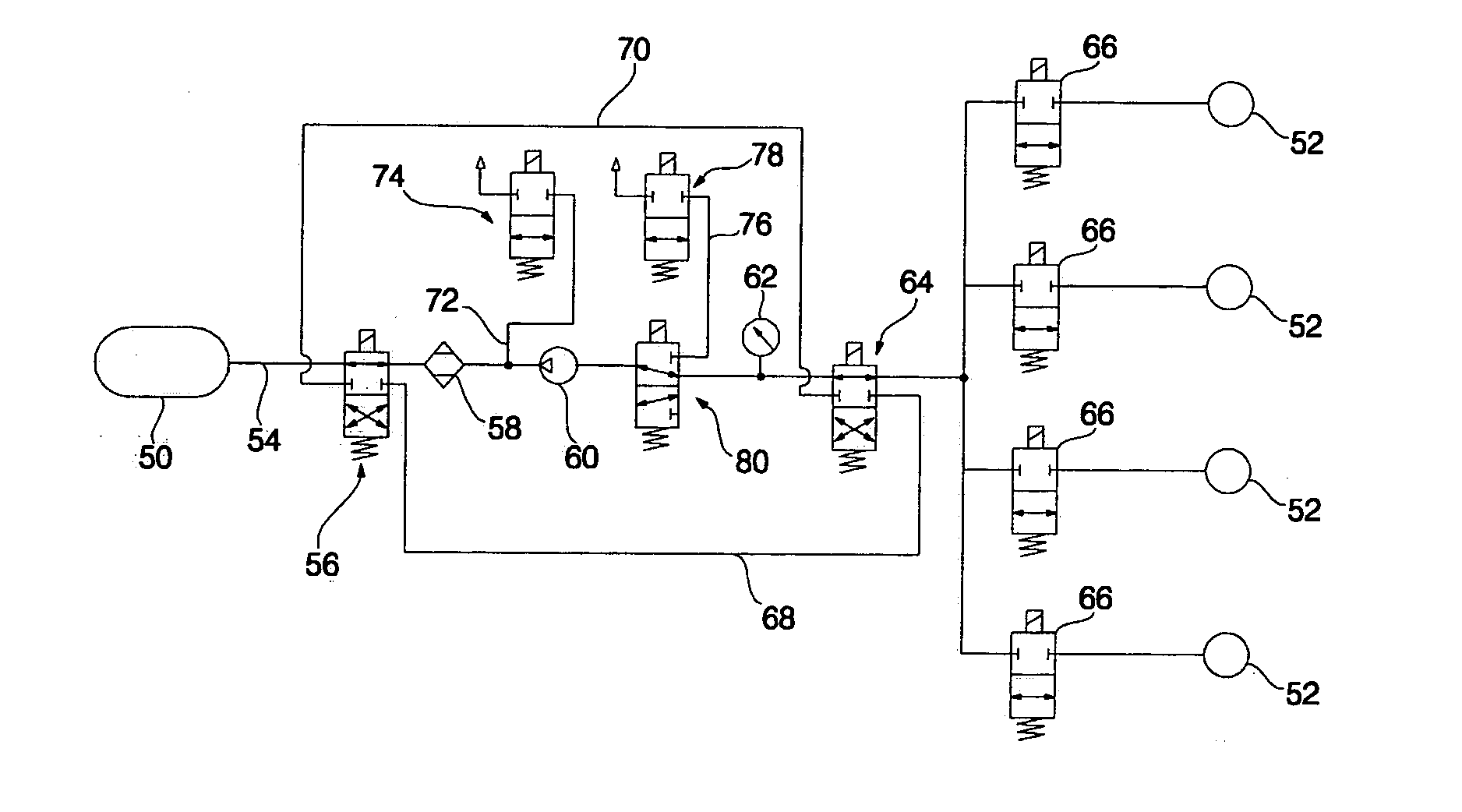 Air suspension system for vehicle