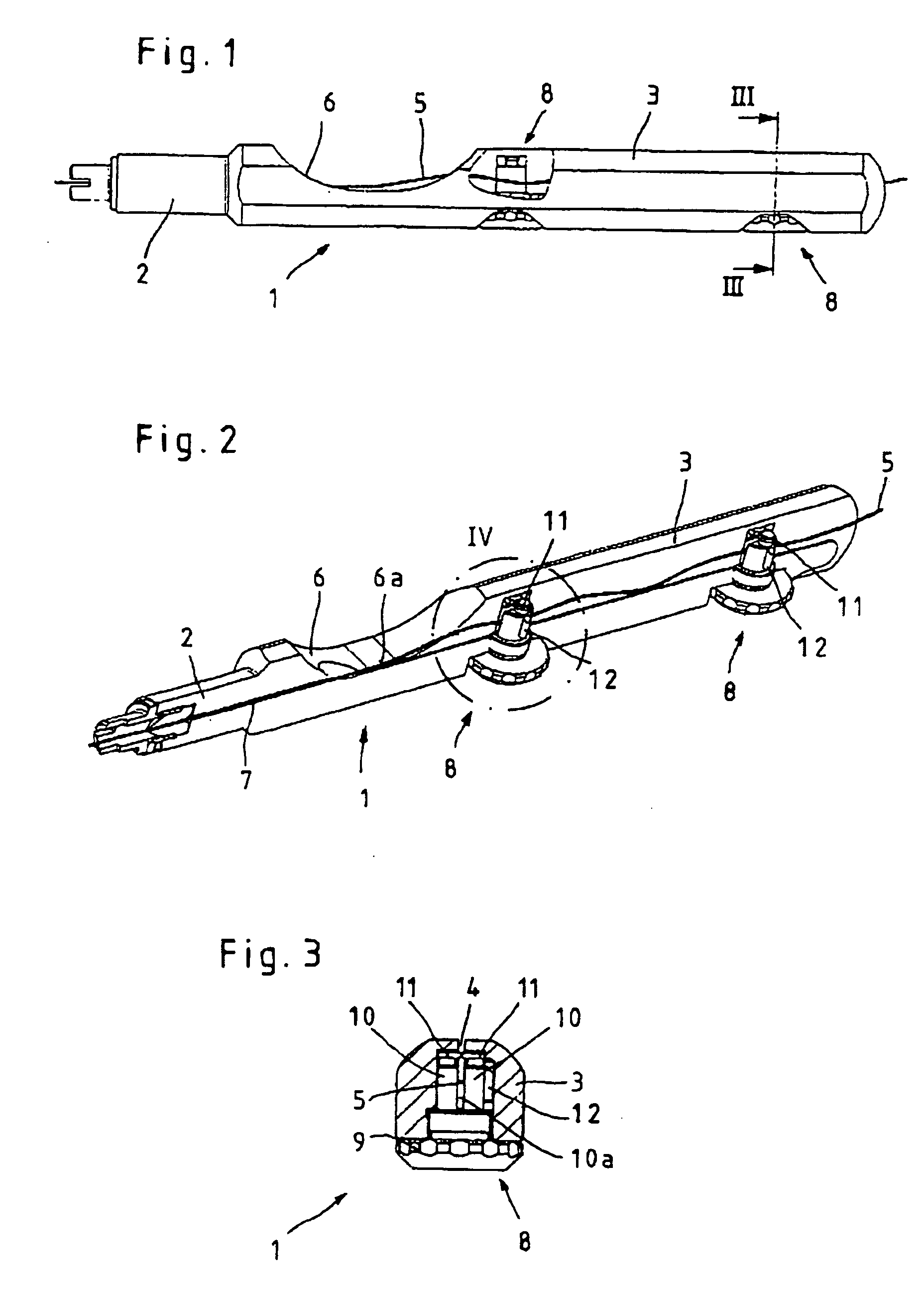 Device for guiding surgical sewing material to a needle