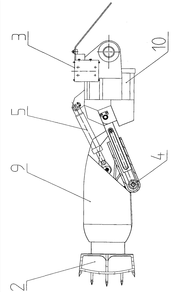 Method for rolling friction stretching and retracting of rocker and rolling friction stretching and retracting digger or loader of rocker