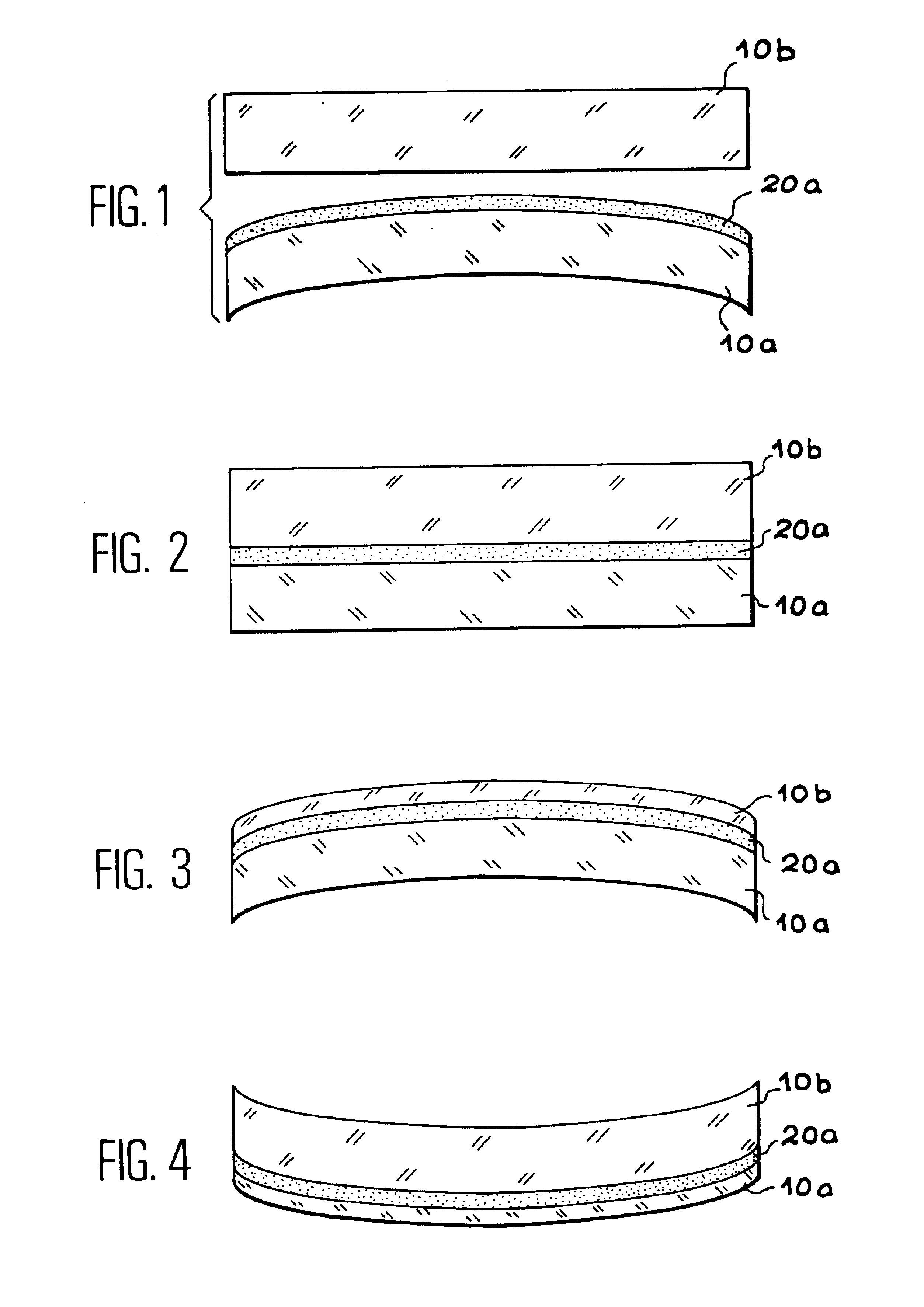 Multilayer structure with controlled internal stresses and making same