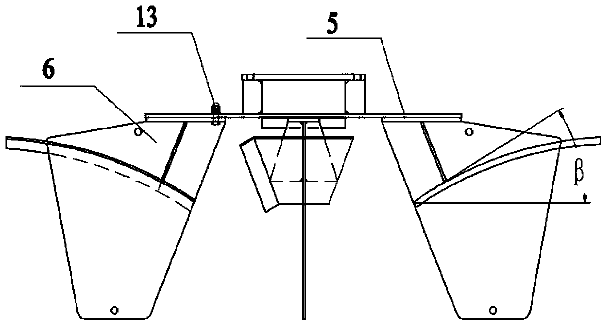 Adjustable integrated impeller for reverse umbrella aerator