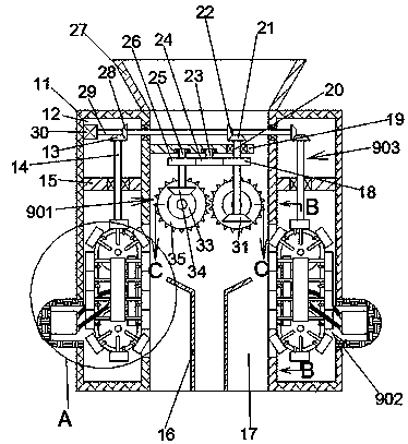 Efficient construction waste sorting device