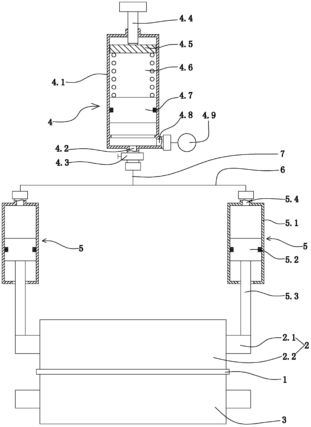 A device for precisely controlling the acid-spraying press roller