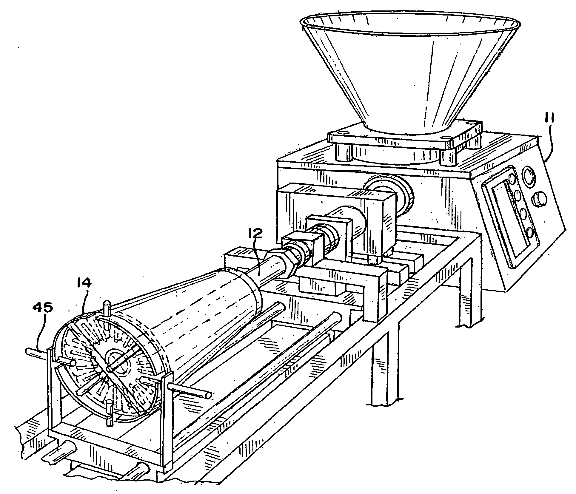 Variable geometry end-fitting for meat stuffer