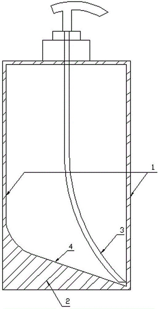 Bottle bottom structure of pressing bottle