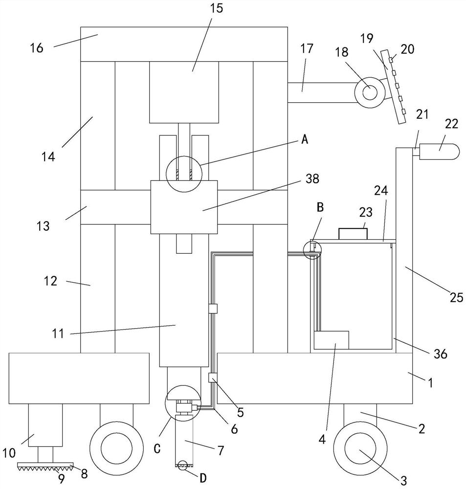 Sampling device for road engineering detection and sampling method thereof