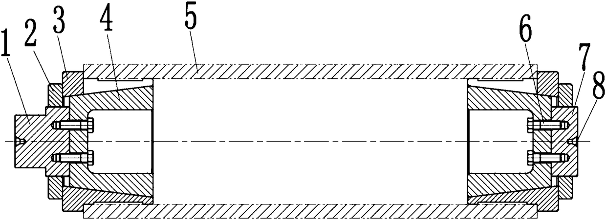 Grinding clamp and clamping method suitable for thin-wall long spacer bush