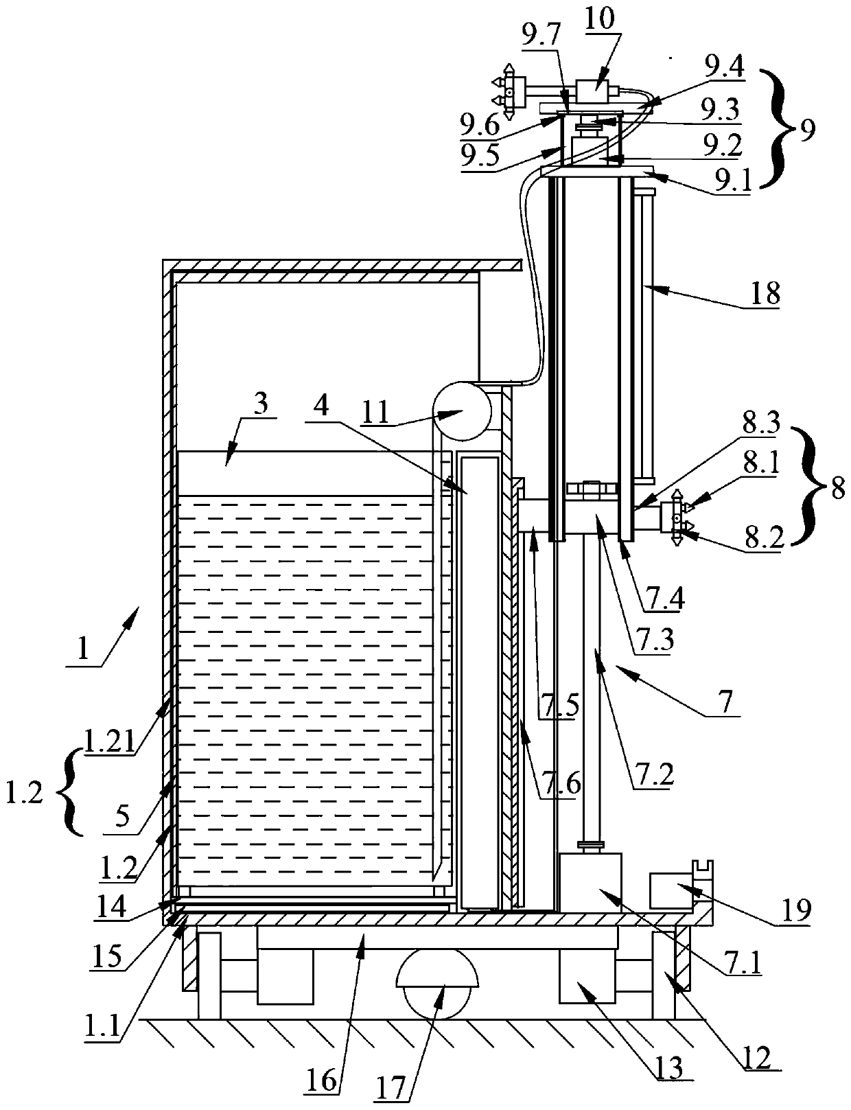 Electrostatic spraying robot capable of automatically walking