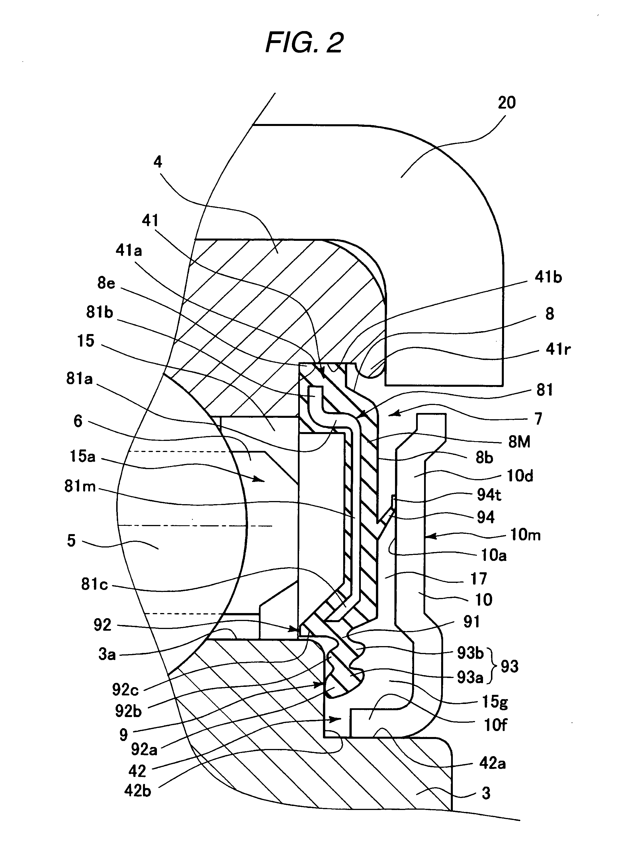 Sealing device for bearing