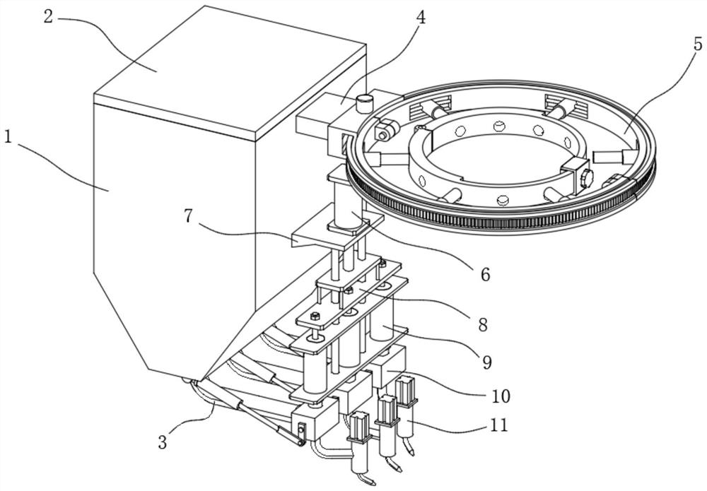 Drip irrigation type dendrobium planting device and drip irrigation method