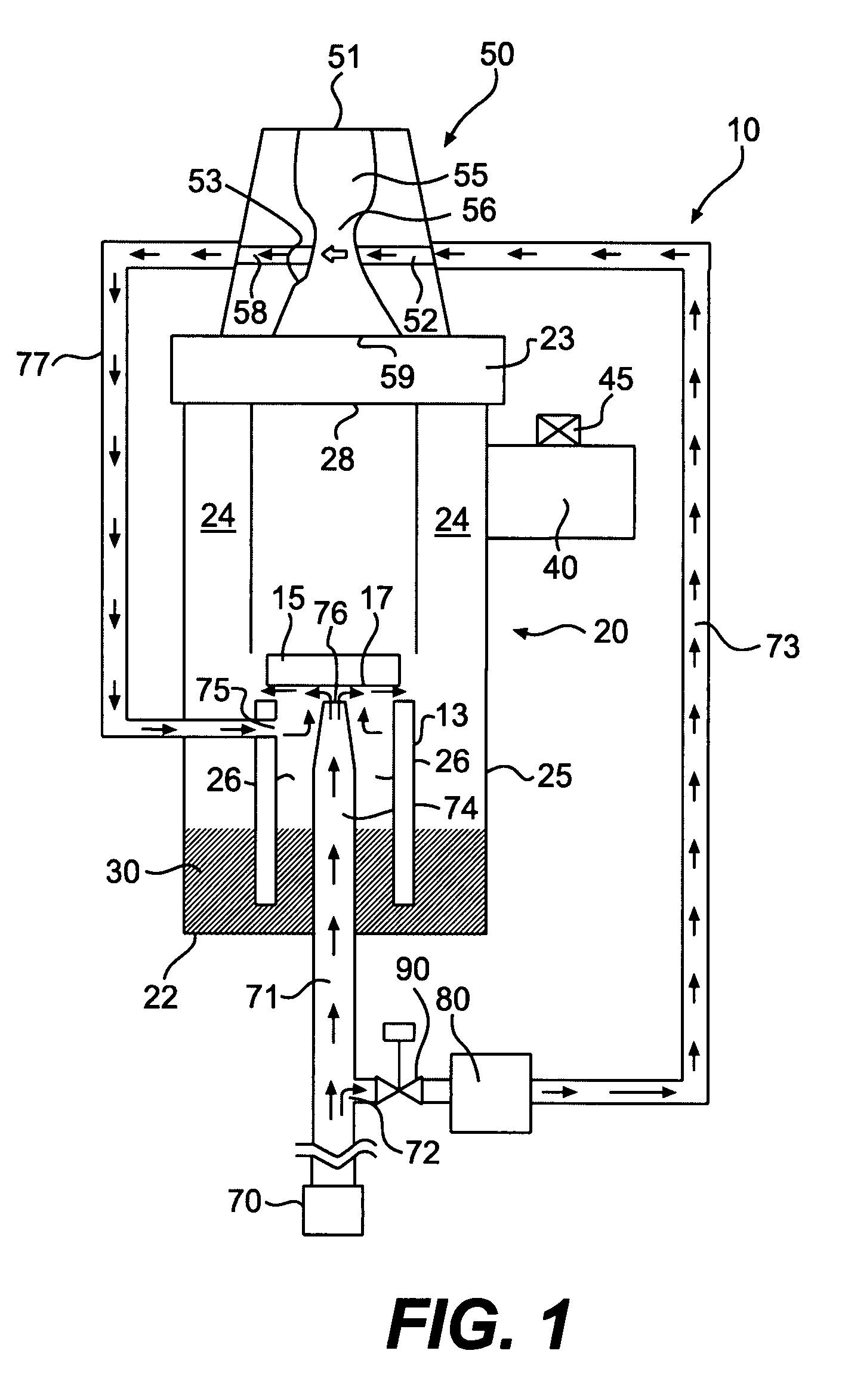 Nebulizer with flow-based fluidic control and related methods