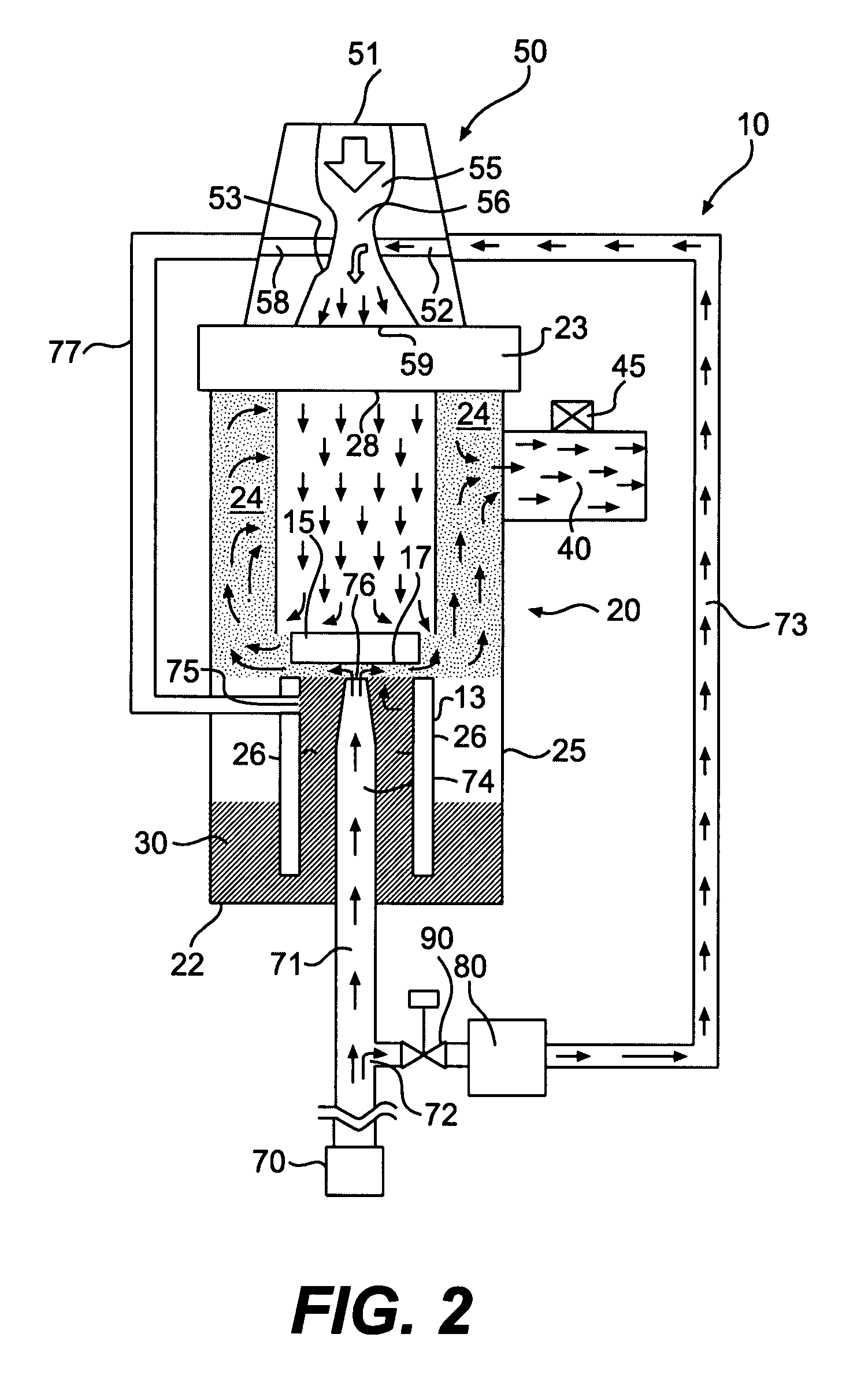 Nebulizer with flow-based fluidic control and related methods