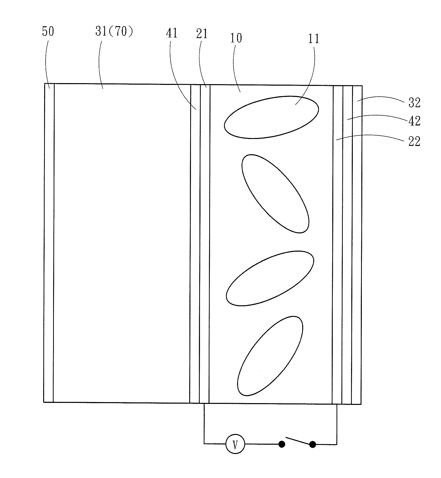 Polymer-dispersed liquid crystal light-regulation structure