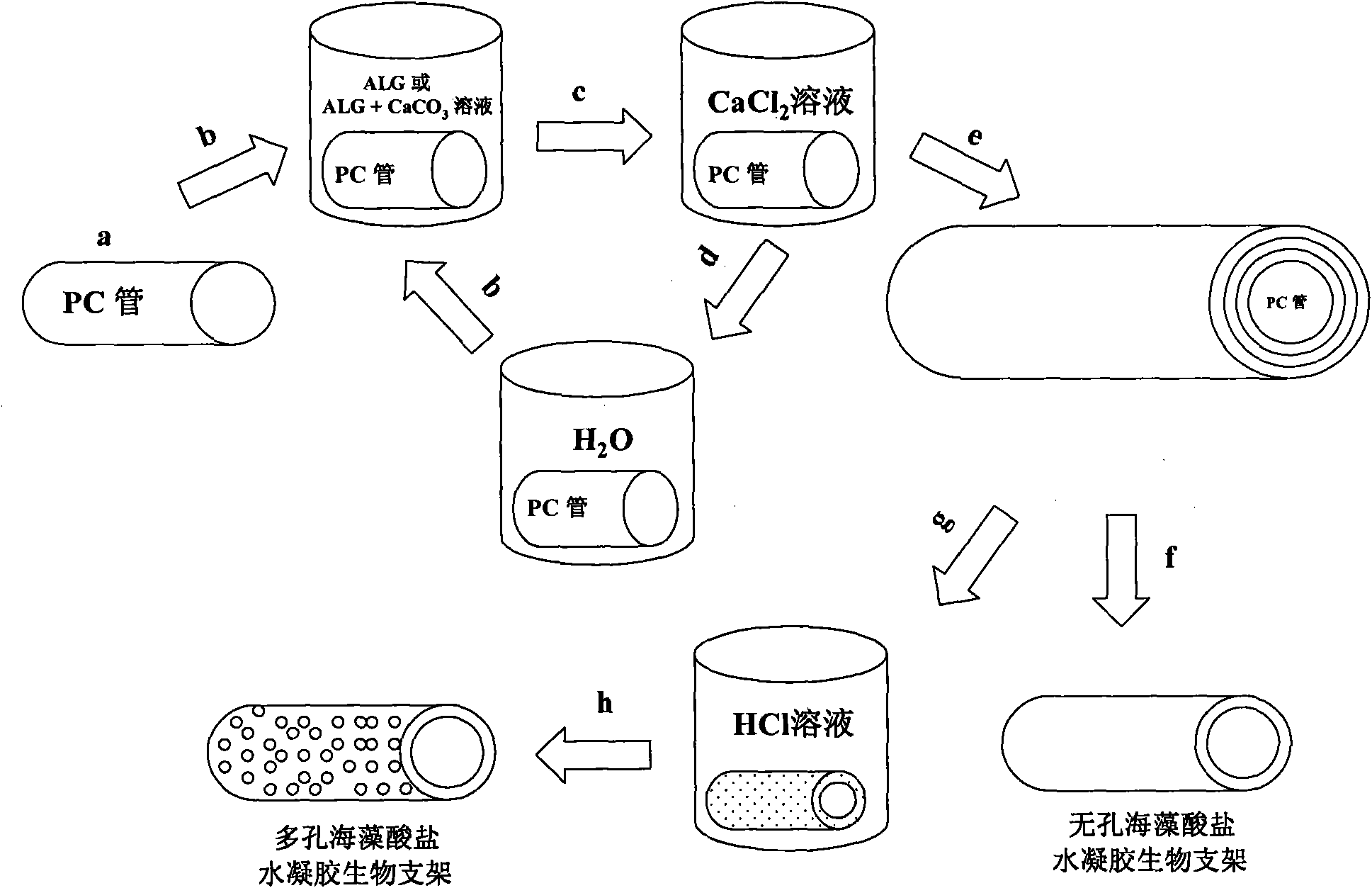 Biomacromolecular hydrogel biological stent and preparation method thereof