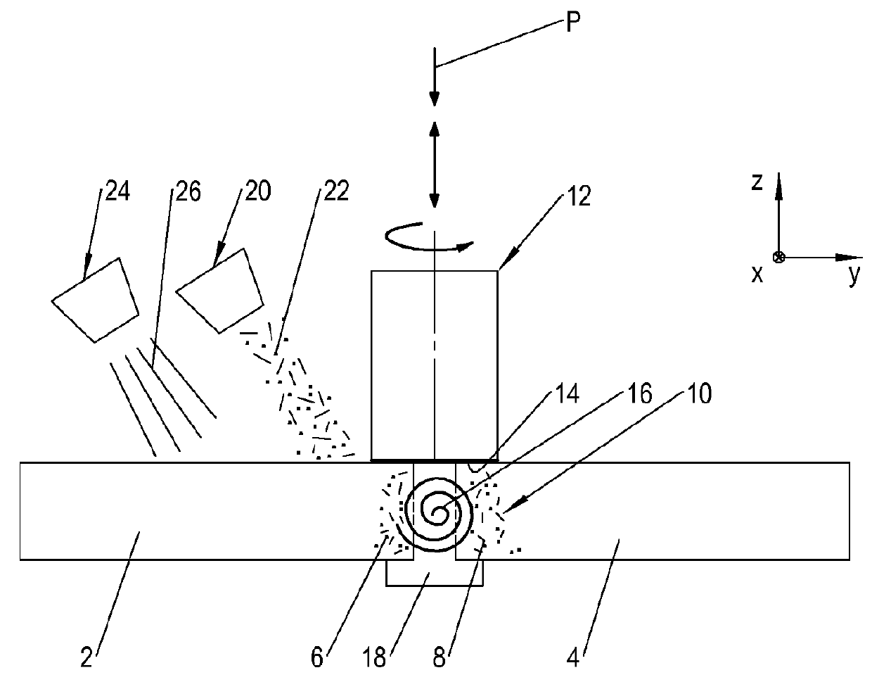 Method and device for bonding parts to be joined, as well as component