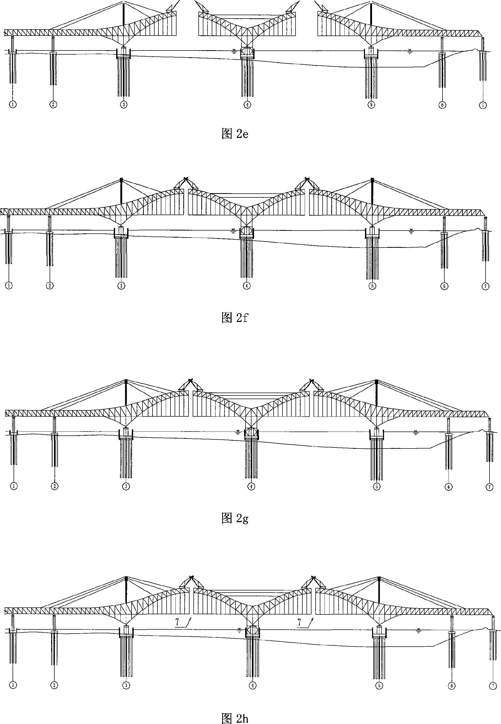 Closure method of large-span continuous steel truss arch