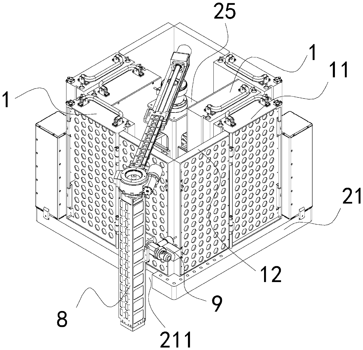 Material outboard exposure device