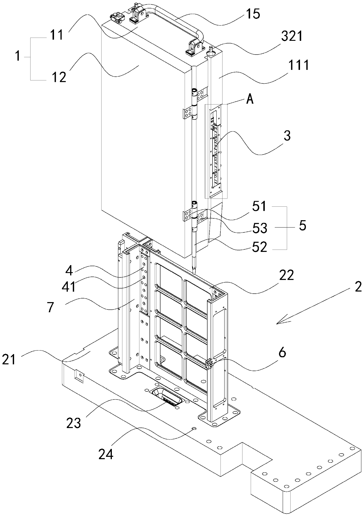 Material outboard exposure device