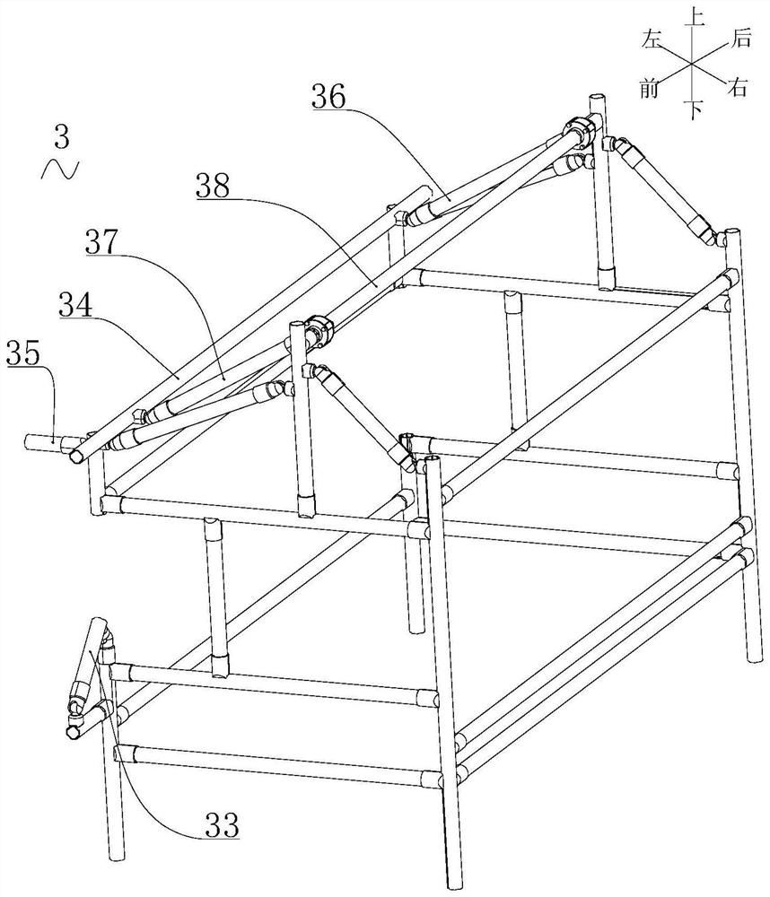 AGV trolley material conveying system and control method thereof