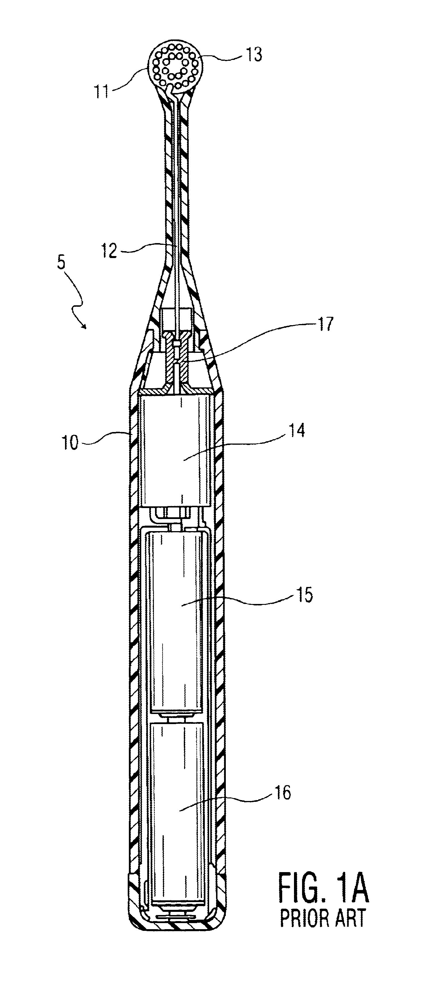 Toothbrush with linear and rotary fields