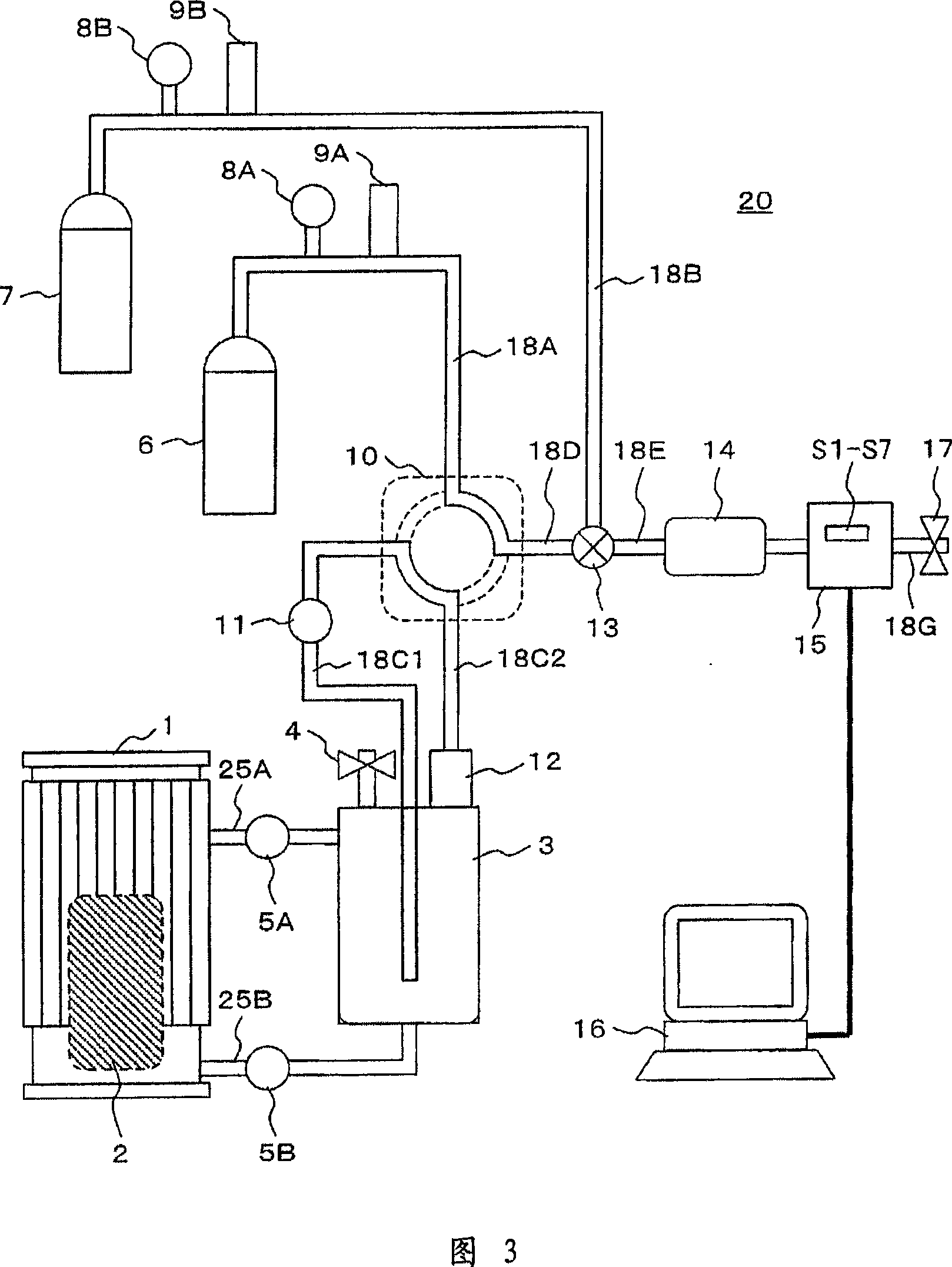 Device for analysis gas in insulating oil and method for analysis gas in insulating oil