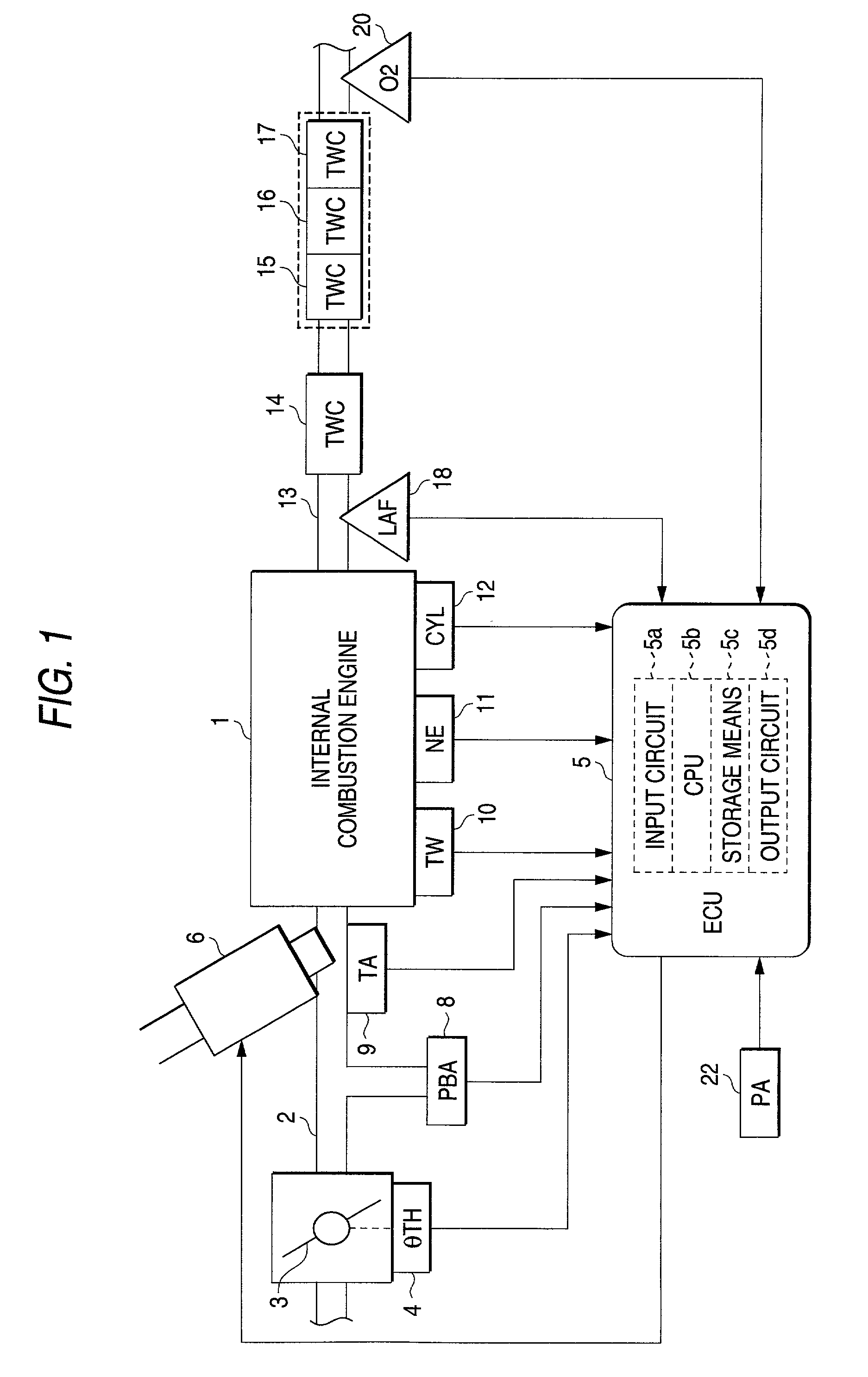 Exhaust gas purifying apparatus for internal combustion engine