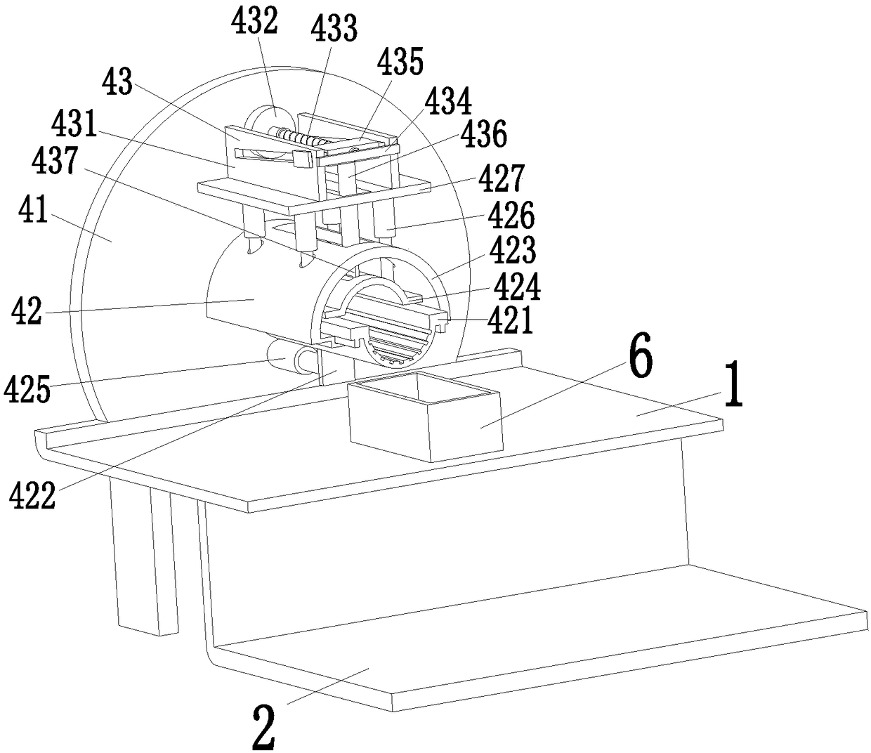 An alkaline dry battery complete carbon rod decomposing and recovering device