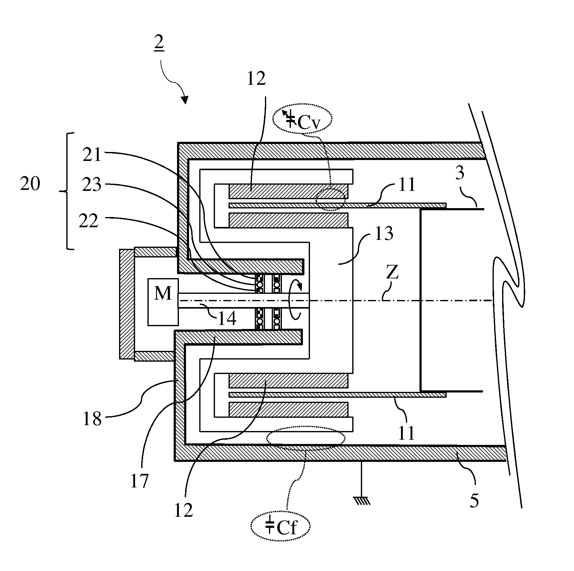 RF device for synchrocyclotron