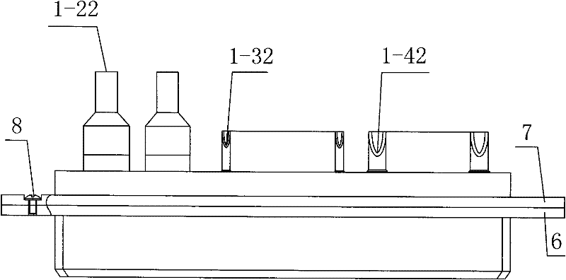 On-site combined type rectangular high-low frequency mixed loading connector