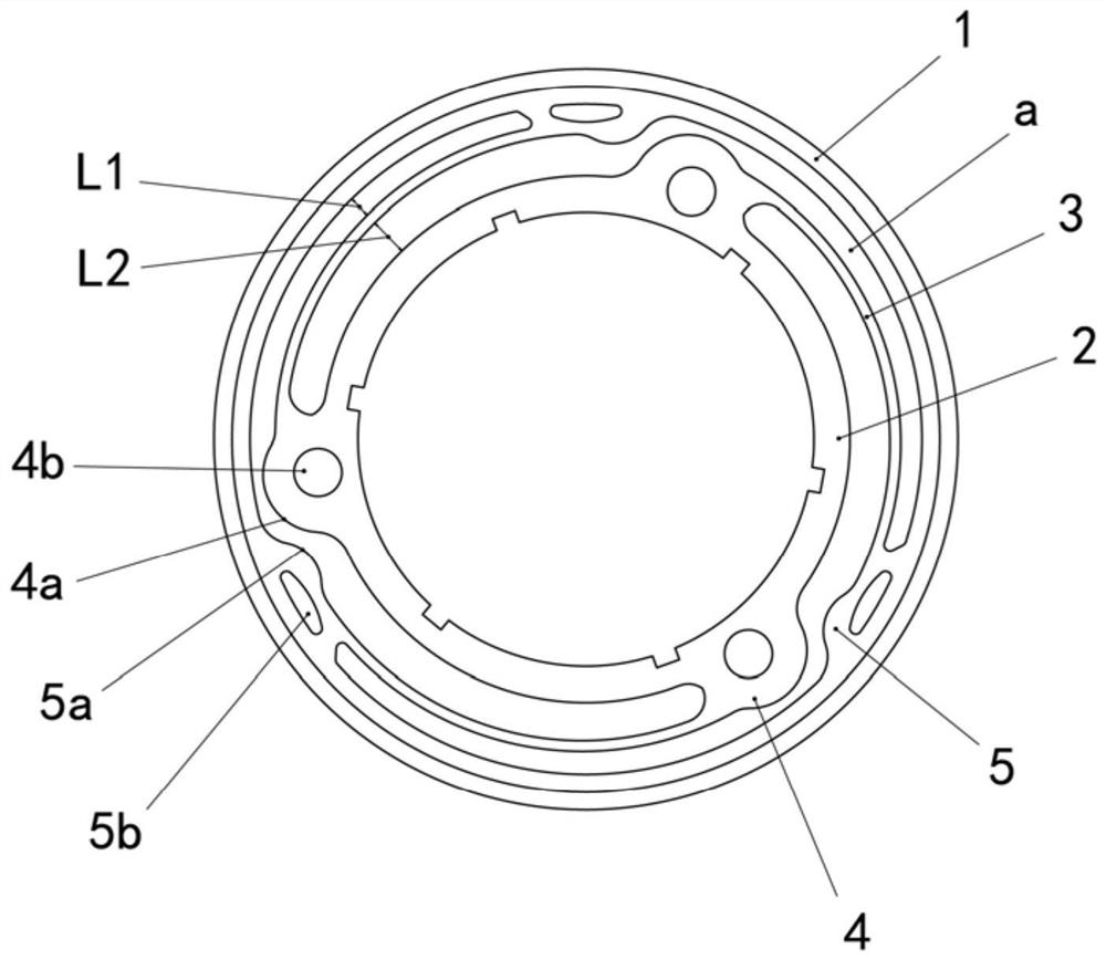 A one-way plane torsion spring