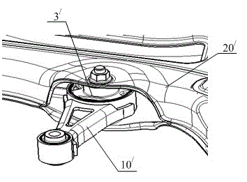 Connection structure of anti-torque pull rod and auxiliary frame and automobile