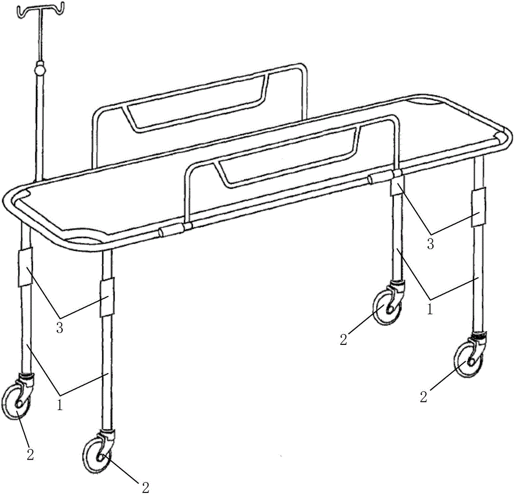 Medical flat car provided with shock-proof structures